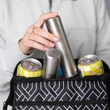 Outset Stainless Steel Cylinder Ice Packs, Set of 2 Metal Lunch Box Coolers