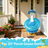 Xihaian Bikini Porch Goose Outfits for 23'' Porch Lawn Goose Costume Hawaiian Clothes for Summer Outdoor Garden Yard Decor