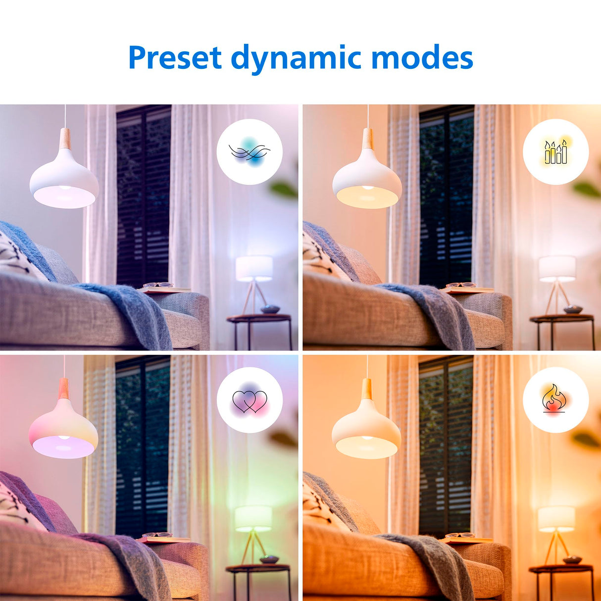 Philips Smart Lighting Connected Light Bulbs, 2-Pack, Color A19 60W 800LM E26 Indoor LED Lights, Smart Bulbs with Motion Detection, Control with Voice or App
