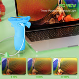 Kids Microscope, Pocket Portable Microscope with 2'' Inch Screen - Powerful Magnification Mini Microscopes Magnifying Glass with Lights, Ideal Christmas Birthday Gifts for Age 3-12 Boys - Blue