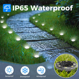 Peasur Mini Solar Ground Lights, 12 Pack Flat Solar Disc Lights Outdoor Waterproof, 2.3 Inch Small Solar Garden Lights Landscape Lighting for Outside Pathway Garden Yard Lawn Walkway,Cool White