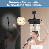 MakeFit Filtered Shower Head with Handheld Combo Matte Black - Dual 2-in-1 Spa System with Massage Shower and 10 Modes Hand Held Shower, High Pressure with Built in Power Wash Mode