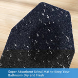 6Pcs Urinal Mats for Men Bathroom Commercial Floor Mats Pads for Mens Room Non Slip Splash Toilet Bulk Washable Disposable Large Color Grey 17Inch x 20.5Inch