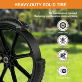 20 Inch Flat Free Tire and Wheel - Wheelbarrow Wagon Cart Wheels Replacement with 3/4" & 5/8" Bearing Parts for Yard Lawn Garden and Wheel Barrow Trailer (20" 2 Pack) (20 Inch - 2Pcs)