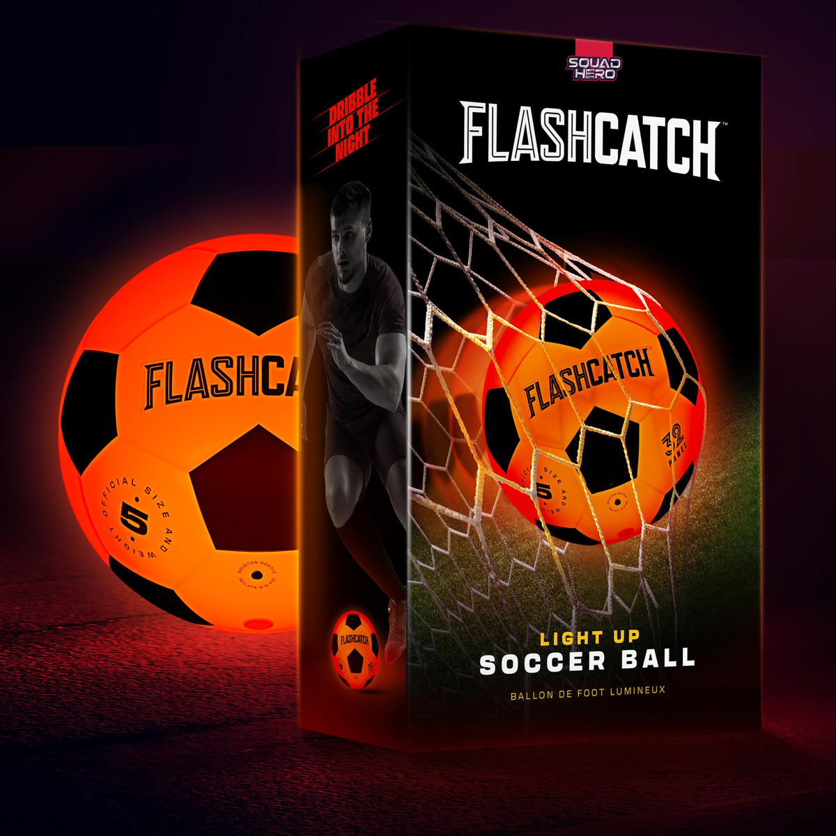 Light Up Soccer Ball - Glow in the Dark - NO 5 - Sports Gifts for Boys Girl