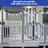 NSHWFW 6 Pack 10 ft Heavy Duty Metal String Light Poles Adjustable Outdoor Lighting Stand for Patio,Backyard,Garden,Party & Wedding Rustproof & Sturdy with Hooks