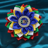 Order of The Eastern Star Brooch Pin for Women OES Brooch Pin Sorority OES Gift Greek Paraphernalia Jewelry Satin & Pearl 5.5" Flower Pin for Sisterhood