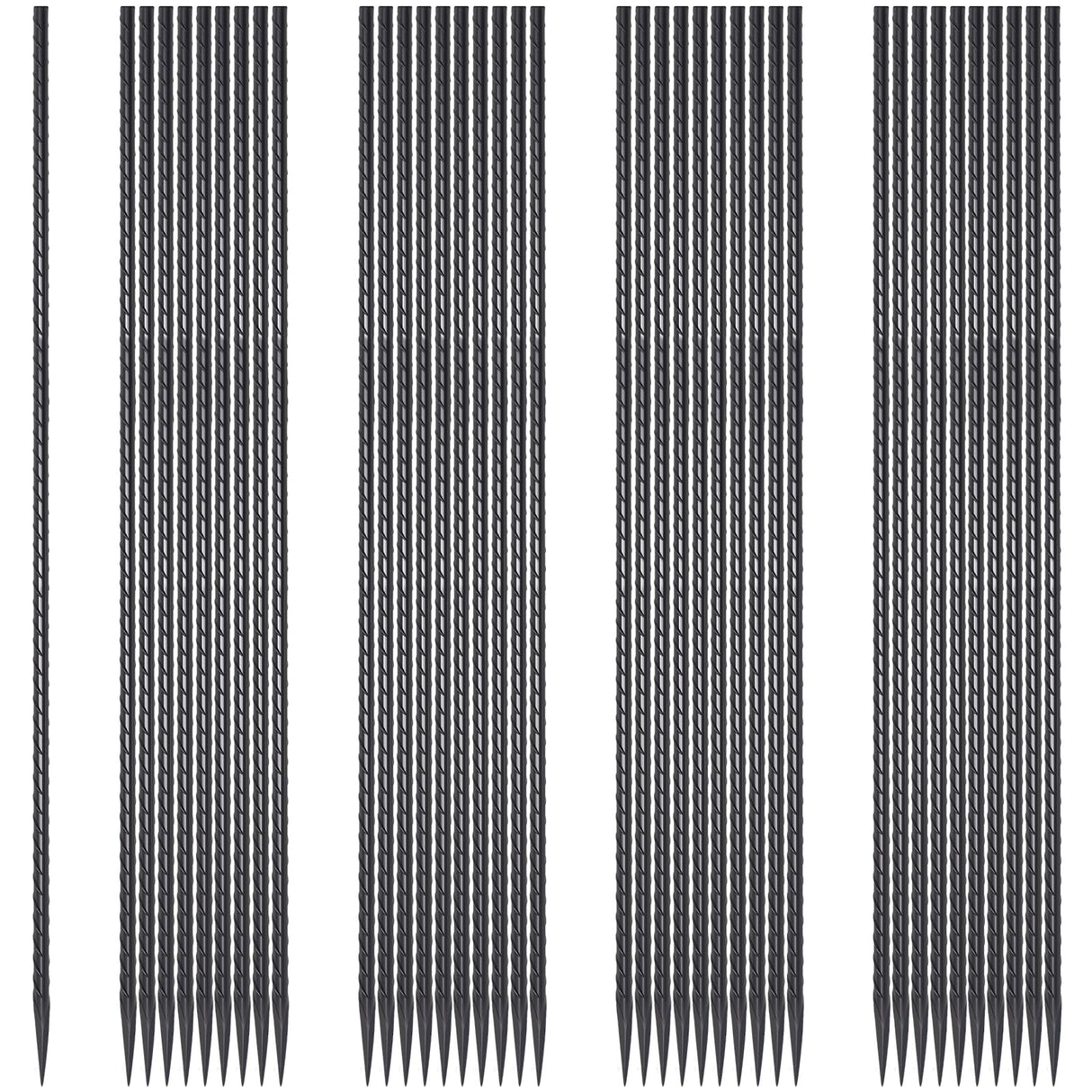 EUOKOK Rebar Stakes 24 Inch Straight Metal Spikes (40pcs) Ground Anchors