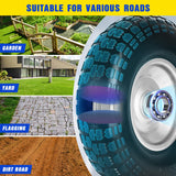 FEILOONG 13 Inch Wheelbarrow Tire Flat Free 4.00-6 Tires, Universal Fit