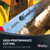 EZ Kut Kamikaze Saw Curved Blade with Scabbard - 19.3 Inch Heavy Duty Pruning - Carbon Hardened Steel Japanese Technology- Best Pruning Saw for Tree Trimming