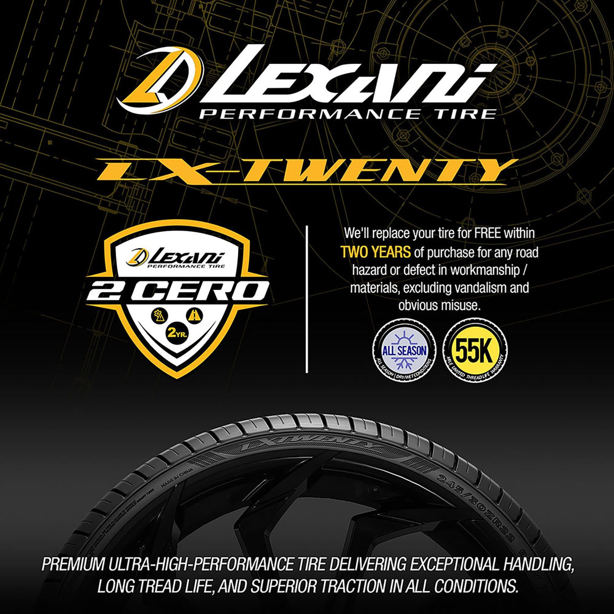 Lexani LXST202035030 LX-TWENTY Performance Radial Tire - 235/35r20 92W