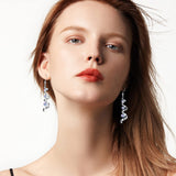 PATISORNA 925 Sterling Silver Eardrop Dangle Earrings for Women S