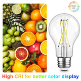 TJOY 12 Pack A19 Vintage LED Edison Bulbs, Dimmable, 60W Equivalent, High Brightness 5000K Daylight, Ultra-Bright, 8W E26 Standard Base, 800 Lumens, CRI80+, Clear Glass Filament Bulb for Home