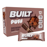 Built Bar, Puff Protein Bars, Brownie Batter Puff, 17g Protein Snacks, On-The-Go Bars, Only 140 Calories, 6g Sugar, Collagen, Gluten Free, 12 Count