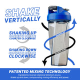 HELIMIX 2.0 Vortex Blender Shaker Bottle Holds upto 28oz | No Blending Ball or Whisk | USA Made | Portable Pre Workout Whey Protein Drink Shaker Cup | Mixes Cocktails Smoothies Shakes | Top Rack Safe