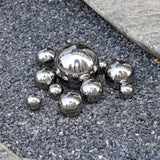 yarlung 10 Pack Stainless Steel Gazing Balls, 50-150 mm Garden Mirror Globe Floating Pond Sphere, Silver Polished Hollow Ball Reflective Ornament for Home Yard Outdoor Lawn Decoration
