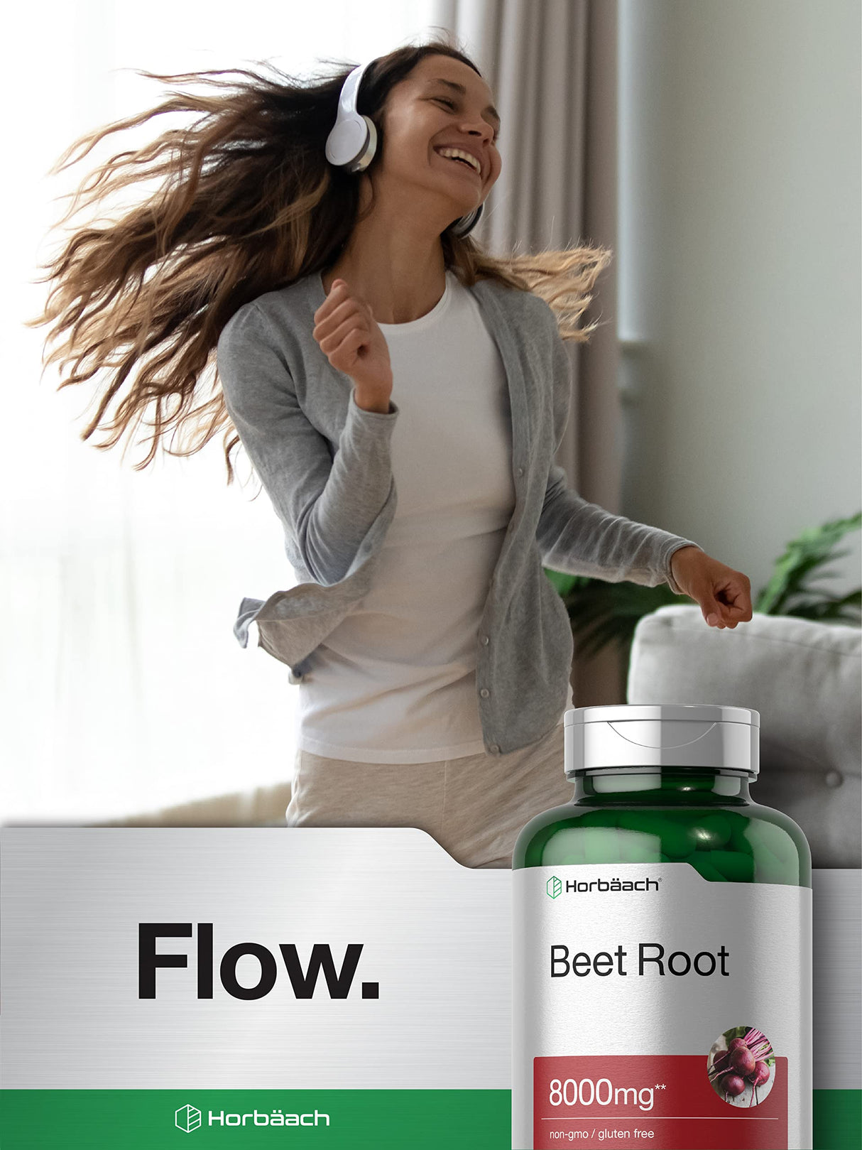 Horbäach Beet Root Powder Capsules 8000mg | 320 Pills | Non-GMO, Gluten Free Formula | High Potency Herbal Extract Supplement