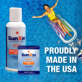 CoreTex Sun X 50 SPF Broad Spectrum Sunscreen Packets - Pack of 100 Paraben, Oxybenzone, Octinoxate, & Oil Free Sunscreen - No White Cast and Water & Sweat Resistant Up to 80 Minutes