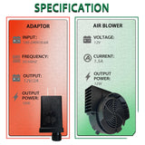 DONGERMAER Replacement 1.5A Air Blower for Halloween Inflatables, 2A Adapter for Christmas Yard Blow Up Outdoor Inflatable Holiday Easter Yard Decor Fan Blower Adapter