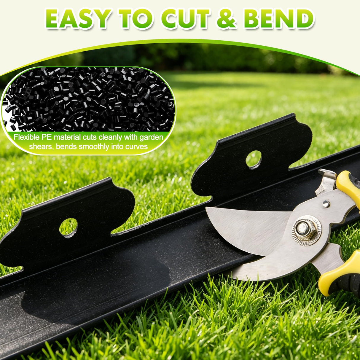 Aarcinhke Landscape Edging, 2IN x 100FT Plastic Garden Edging Borders