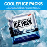 ABOXOBOG Reusable Ice Packs for Coolers Long Lasting Gel Freezer Packs for Lunch Bags Cooler Backpack Lunch Box, Keeps Food Cold Fresh (9.8"x9.8"x3P)