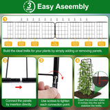 WAENLIR 50x17inch Cucumber Trellis Tomato cage with Dense Steel Grid–A-Frame Heavy Duty Metal Trellis for Raised Beds, Cattle Panels for Garden Trellis for Climbing Plants Outdoor (Black, 50x17inch)