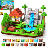 GraceDuck Magnetic Blocks - 150 PCS Build Magnetic Windmill Falls Homes - Magnetics Toys for Montessori Toddler Christmas Birthday Gifts - STEM Sensory Toys for 3 4 5 6 7 8 9 10 Year Old Boys & Girls