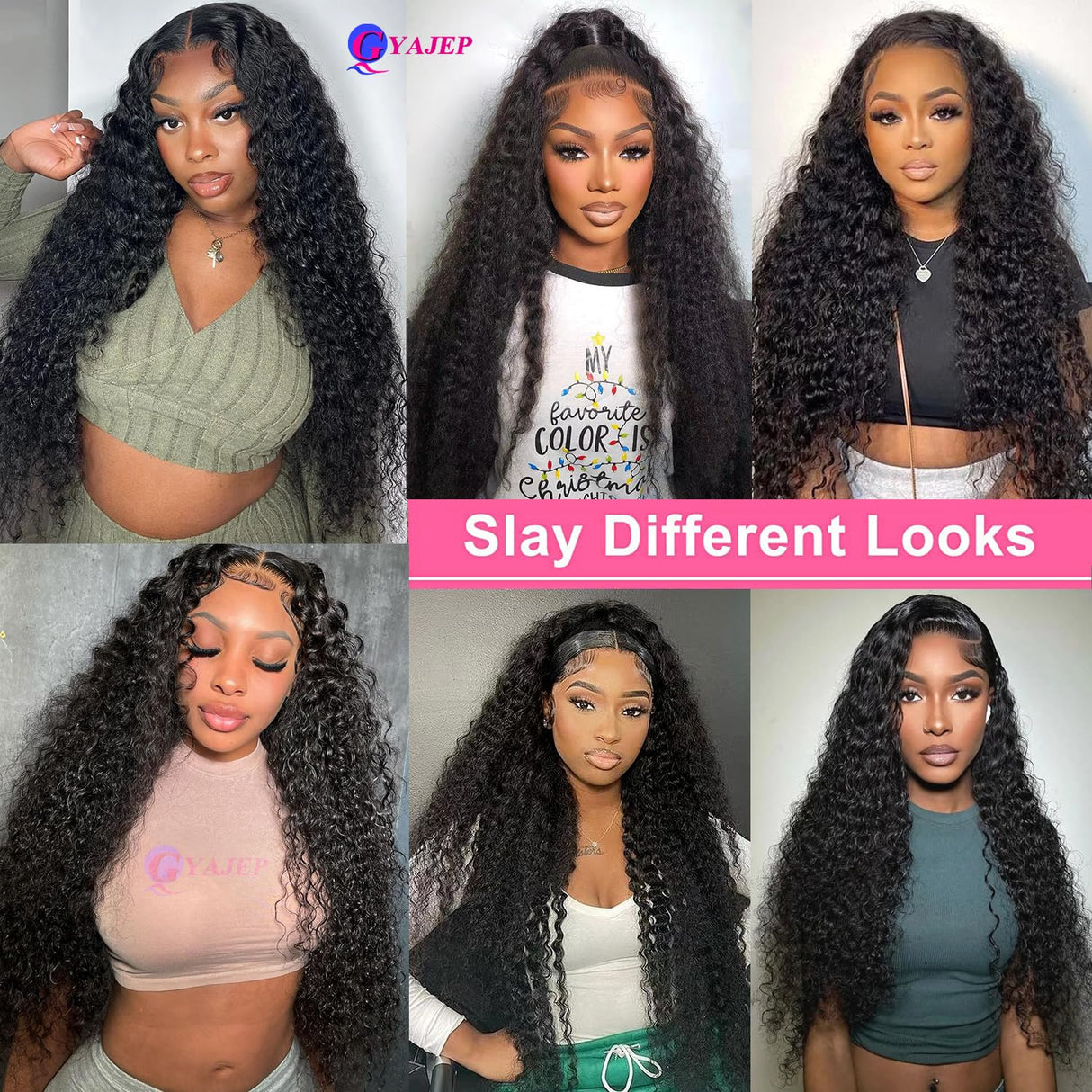 GYAJEP 32 inch Deep Wave Lace Front Wigs Human Hair 13x6 HD Lace Front Wigs Human Hair Pre Plucked 200% Density Deep Wave Wig Human Hair with Baby Hair Natural Color
