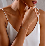 Carffordo 925 Sterling Silver Bracelets for Women, Twist Silver Bracelet