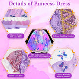 Meland Light Up Princess Dress for Girls, Dress Up Toy Gift Set(5-6 Years)