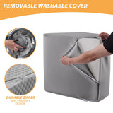 Bedluxe Leg Elevation Pillows, Leg Pillows for Sleeping, Cooling Gel Memory Foam Top, Wedge Pillow for Legs, Leg Wedges for Circulation, Swelling, After Surgery - Removable Cover (10 Inch, Grey)