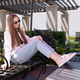 LongBay Slippers for Women Memory Foam Open Toe Slide Indoor House Shoes Slip On Bedroom Comfy Gift Beige, 7-8
