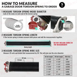 KaiMinDogz Pair of 2" Garage Door Torsion Springs Set with Non-Slip Winding Bar & Gloves,High Precision Electrophoresis Black Coated, for Replacement & Installation, MIN 16,000 Cycles (0.243x2"x41")