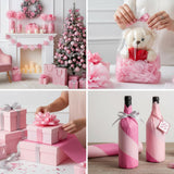 Qilery 500 Sheets Pink Tissue Paper Bulk for Gift Bags 15 x 20 Inch Acid Free Halloween Packaging Wrapping Decoupage Paper Sheets for Christmas Wedding Decoration DIY Flowers, Pom Poms Crafts Supplies