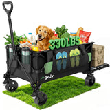 GVDV CW35 Plus Wagon Carts Foldable with Tailgate, 42 in Extended Handle