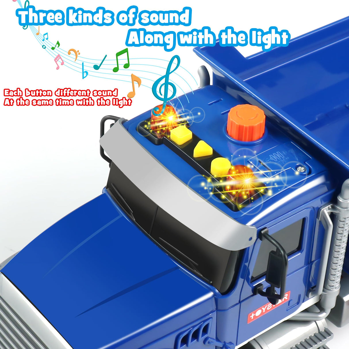 Dwi Dowellin Toddler Trucks Toys for Boys Age 3-5,Big Dump Truck with Lights and Sounds,Kids Boy Toys Christmas Birthday Gift Car