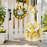 EKOREST Summer Porch Goose Outfits for 23 Inch Lawn Statue, Lemon Costume for Plastic/Cement Statue, Duck Sculpture Clothes for Yard Patio Party Decoration