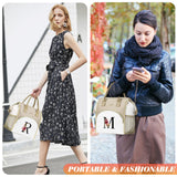 BAGNN Initial Lunch Bag Women, Cooler Insulated Lunch Box for Girls, Large Adult Leakproof Lunch Box for Picnic Work, Personalized Tote Bag, Birthday Gifts/Christmas Day Gifts, Letter M.