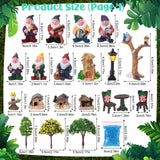 GGSTDDUP 82 Pcs Miniature Gnome Resin Figures, Fairy Garden Accessories Set