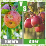 Vincreem 2 Pcs 10 x 14 ft Large Fruit Tree Netting for Protecting Fruit from Squirrels Birds Bug Deer & Rat Garden Mesh Netting with Zipper and Drawstring for Blueberry Peach Apple Garden Bushes