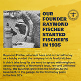 Fischer’s 100% Pure, Raw & Unfiltered Honey - All-Natural Sweetener - Rich Flavor Profile, Packed with Nutrients, 40 oz