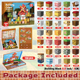 150 PCS Magnetic Blocks - Farm Animals Magnetic Building Blocks Cubes & Magnet Toys, Stacking Magnets, STEM Toys for School Acitivities, Ideal Christmas Birthday Gifts for Boys Age 3+ Years Old