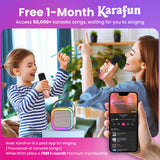 IROO Mini Karaoke Machine for Kids, 2025 TOP Toys Christmas Birthday Gifts Ideas for Girls Ages 4, 5, 6, 7, 8, 9, 10, 12+ Years Old, Portable MP3 Player with 2 Wireless Mics for Party