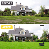 Aerator Lawn Tool, 16 Iron Spikes Manual Lawn Aerators with 3-Layer Anti-Loose Cover & Spring Auto Soil Clean, Yard Grass Aerator for Healthier Lawn, Garden Tool, Pre-Assembled Base for Easy Setup