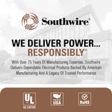 SOUTHWIRE Company #28827455 250' 14/2 W/G NM Indoor Cable, for Dry Location, Compatible with Standard Electrical Devices