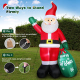 8 FT Christmas Inflatable Santa Claus Outdoor Decoration for Yard, Blow up Santa Decor with Big Gift Bag, Built-in LED Lights for Garden Patio Lawn Home Indoor Winter Holiday Party, IP44 Weatherproof