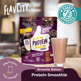 FlavCity Grass Fed Whey Chocolate Protein Powder - Brownie Batter - 25g Protein & 10g Collagen - Made with Organic Cocoa & Coconut Milk - Gluten Free & No Added Sugars (20 Servings)