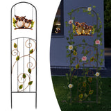 Voumsil Solar Owl Garden Trellis Metal Climbing Plant Stake