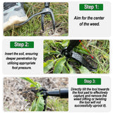 KINFIDTOW 58" Stand Up Weed Puller Tool with Long Handle, 2 in 1 Manual Weeder & Garden Hoe, 4-Claw Steel Head Weed Remover with Gloves for Yard Lawn Patio Garden