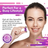 TrueSeaMoss Sea Moss Gummies, Contains Irish Sea Moss, Extract, Burdock Root, Bladderwrack, Seamoss Gel Gummies for Immune Support, Energy (60 pcs Pack of 2, SeaMoss and Elderberry)